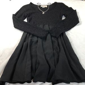 Margot Lea long sleeve black lacy midi dress
